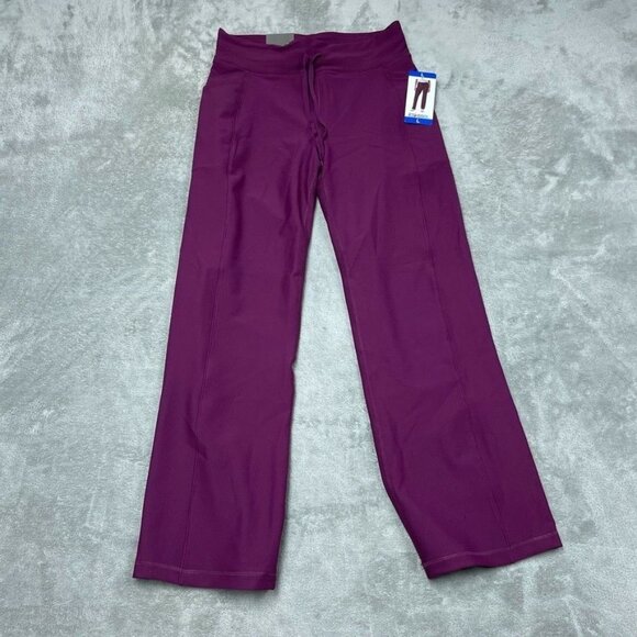 Active Flare Pants Large 32 Degrees Cool Purple Stretchy & Comfy d0419 - Picture 2 of 7